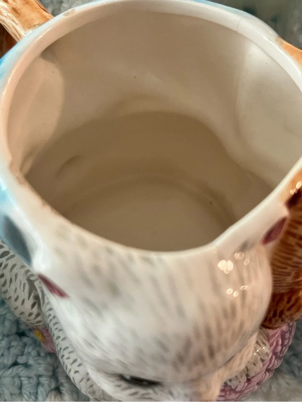 Vintage Ceramic Kittens with Yarn Cup/Trinket Holder